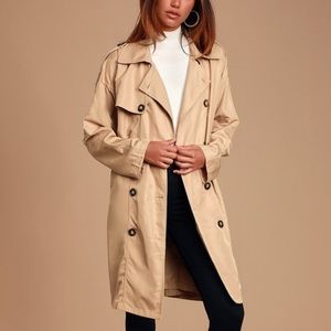 Women’s Tan Belted Trench Coat